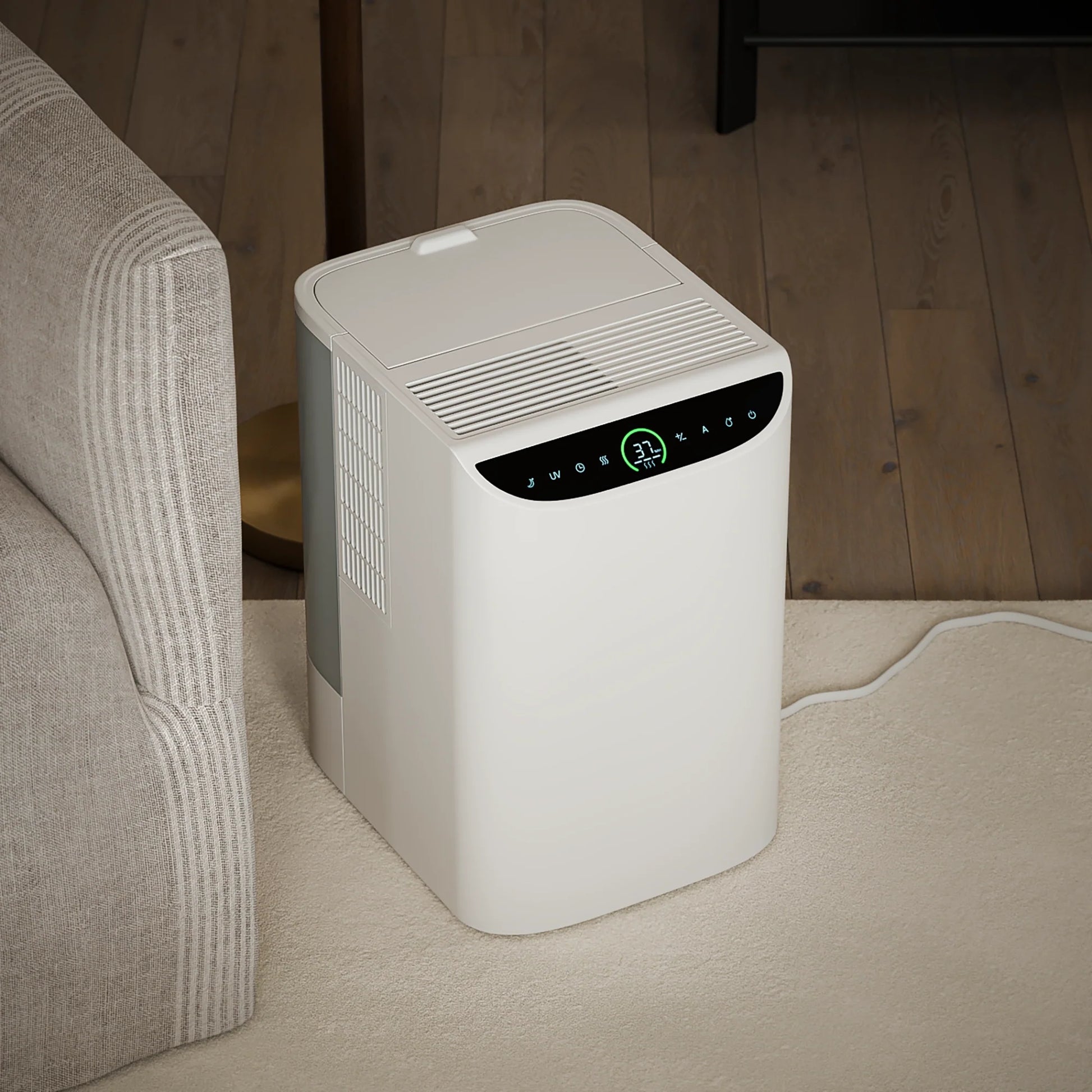 Arida Eva 1000 Evaporative Humidifier Living Room Control Panel