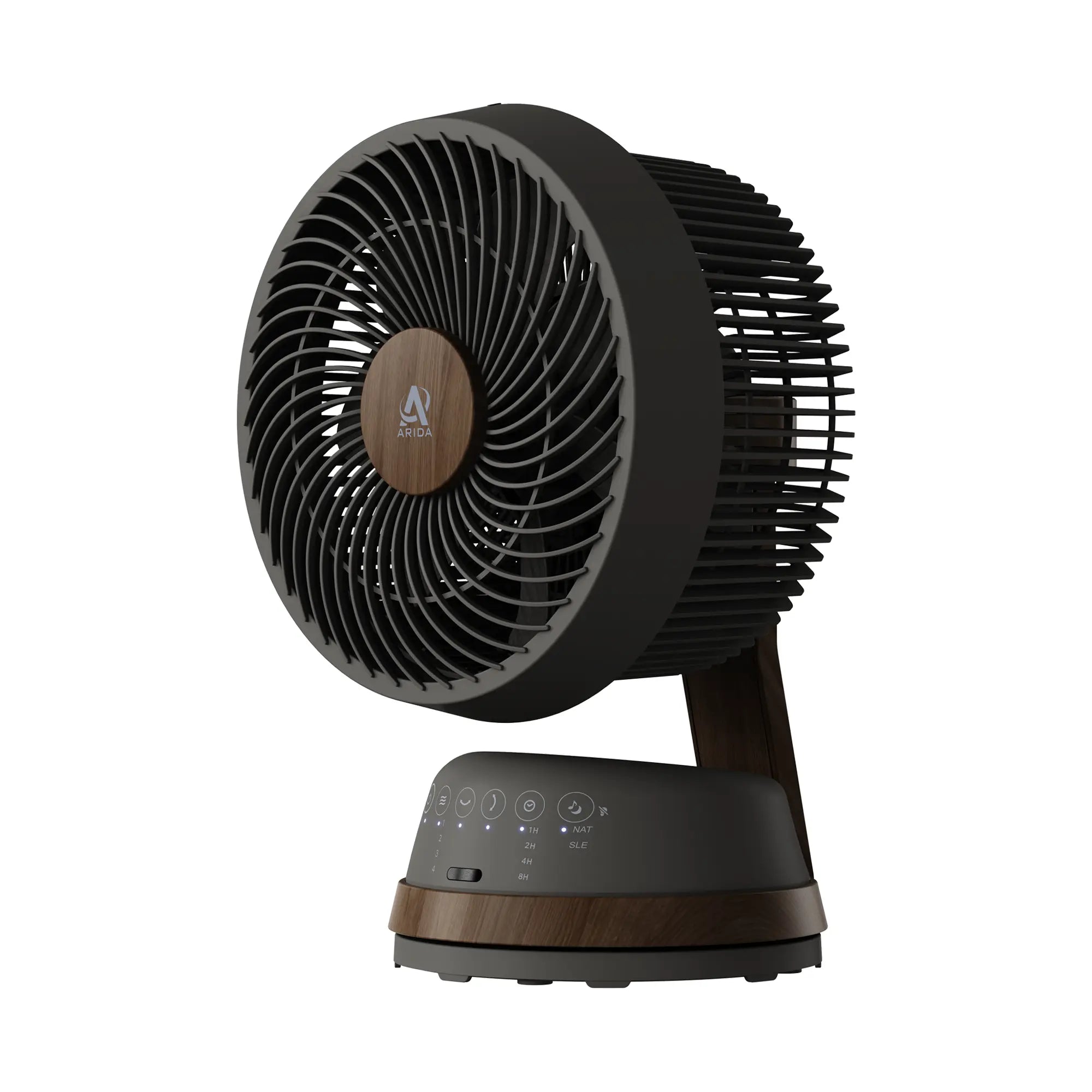 Arida Breeze powerful and quiet table fan (white/dark)
